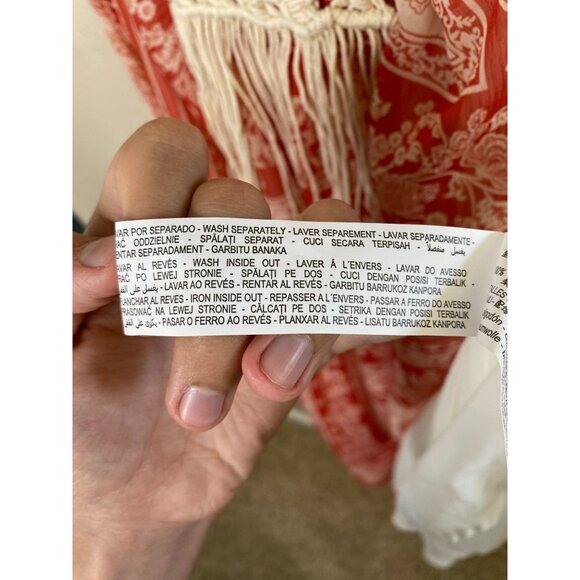 Zara Womens Bohemian Sleeveless Maxi Dress With Crochet Back Orange XS-S - Picture 6 of 8